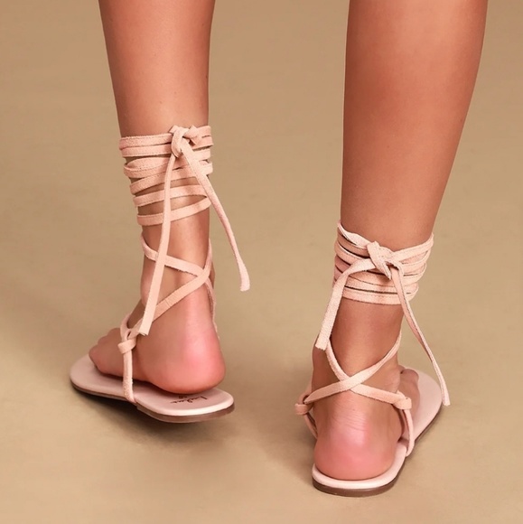 NWOT LULU'S LACE UP FLATS - Picture 2 of 5